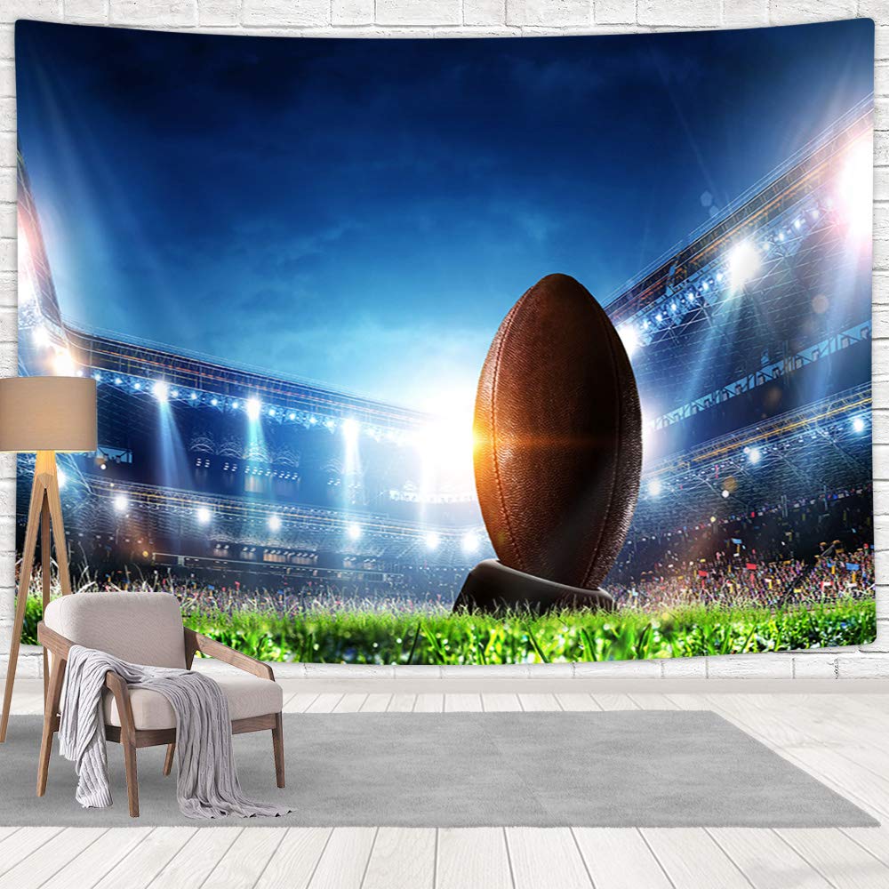 GOAOK Fußball-Wandteppich – Wandbehang Mit Stadion-Design, 150x100 Cm, Aus Polyester, Für Wohnzimmer, Kinderzimmer, Deko