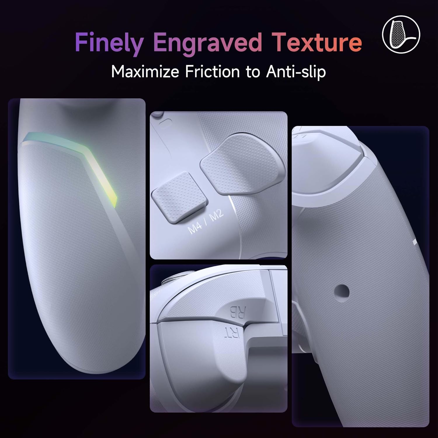 EasySMX X20 Wireless Gaming Controller with RGB Backlit, 2-Stage Hall Effect Stick, 1000Hz Polling Rate, 6-Axis Gyro on Multi-Platform, Mech Buttons- Compatible with PC/Switch/Steam/Android - Image 9