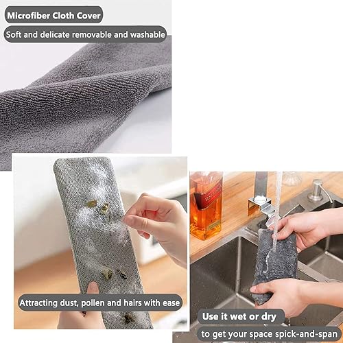 Miniatura 4 de Cepillo de limpieza telescópico extraíble y lavable de microfibra cepillo de limpieza de polvo artefacto retráctil de limpieza de polvo para el