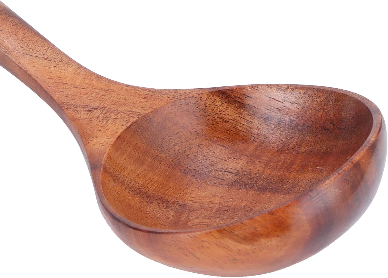 Wooden Soup Ladle, Long Handle Teak Cooking Spoon Wooden Scoop