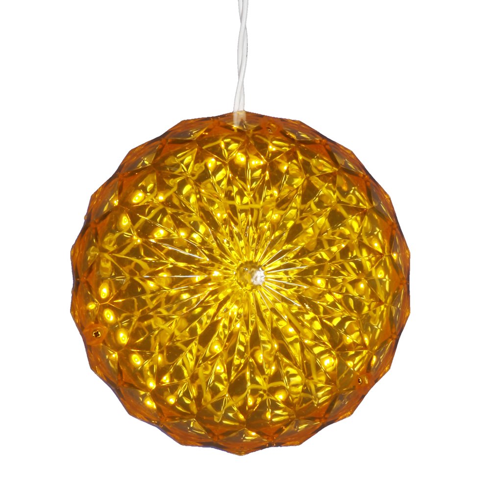 Boule de cristal LED jaune Vickerman 15 cm avec 30 lumières décoratives