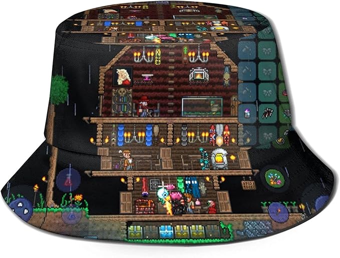 Terraria Bucket Hats for Women and Men Sun Beach Hat Girls Wide Brim