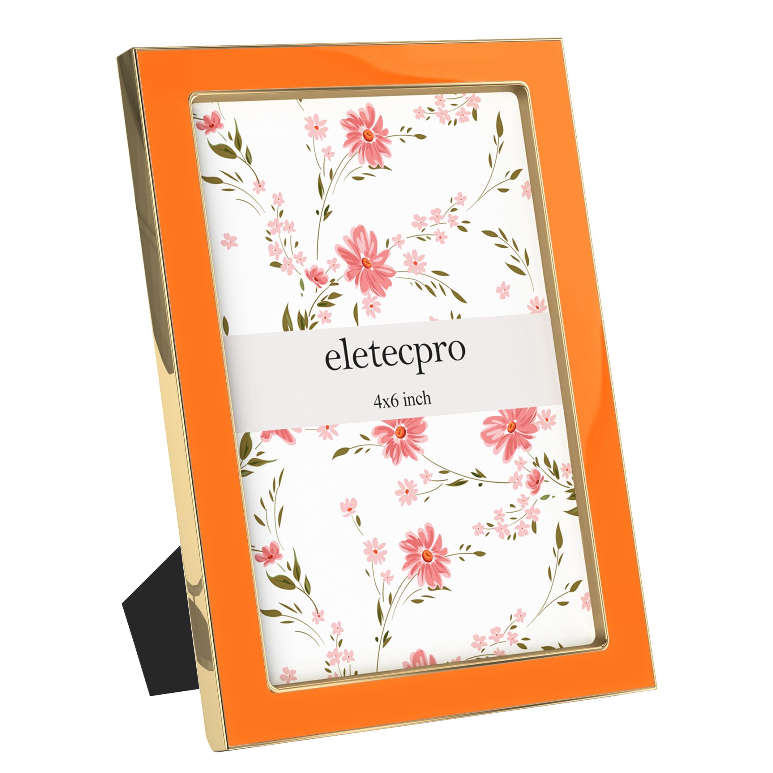 Cadre photo 10x15 émail orange eletecpro écrin de souvenirs