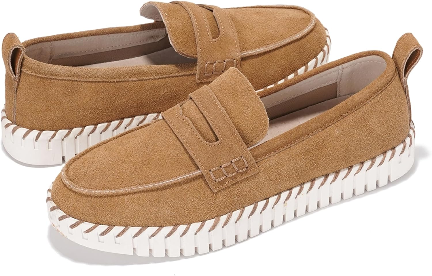 Project Cloud Genuine Leather Loafers for Women - Memory Foam Womens Shoes - Non Slip Spring Loafers Flexible Sole - Fashion Shoes for Women 2026 (Filide) - Image 5