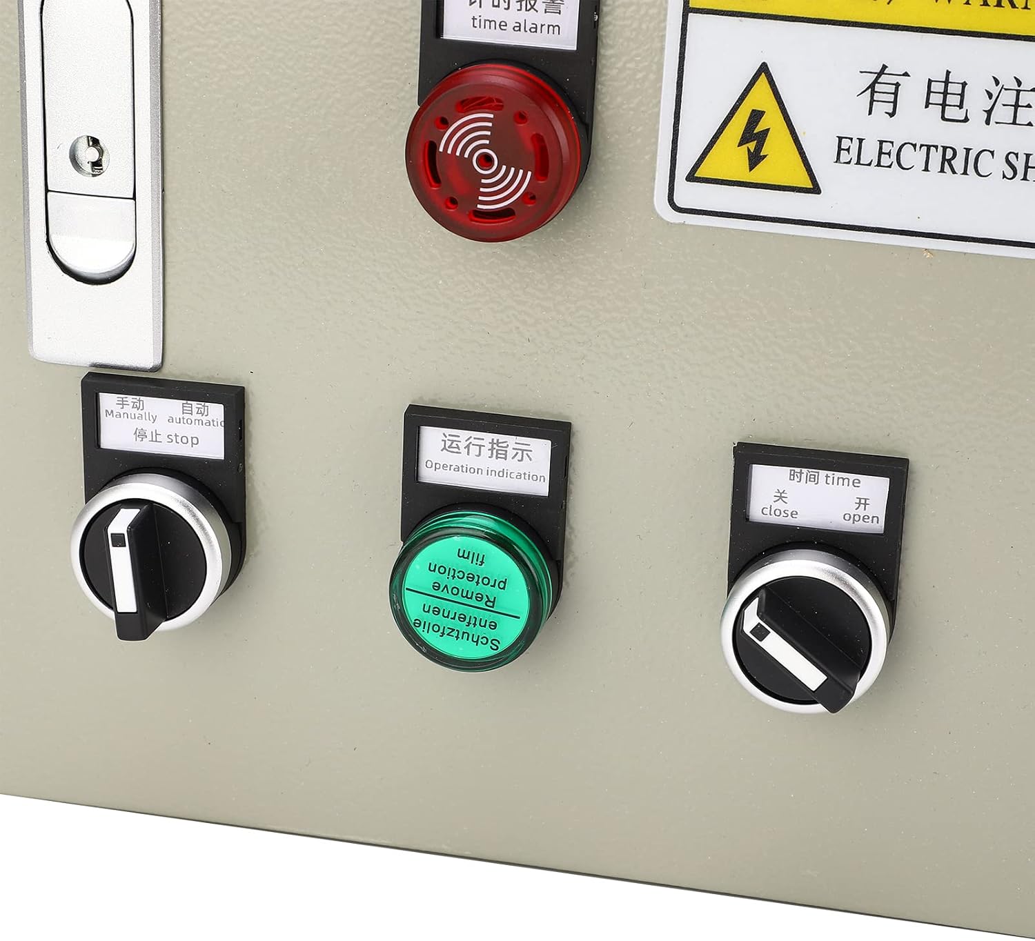 PID Temperature Controller Kit Voltage AC 100~240V with SSR 40DA Solid State Relay,K Type Thermocouple Sensor and Black Heat Sink,3 Phase 15KW Digital Display Smart Temp Control Box 380V