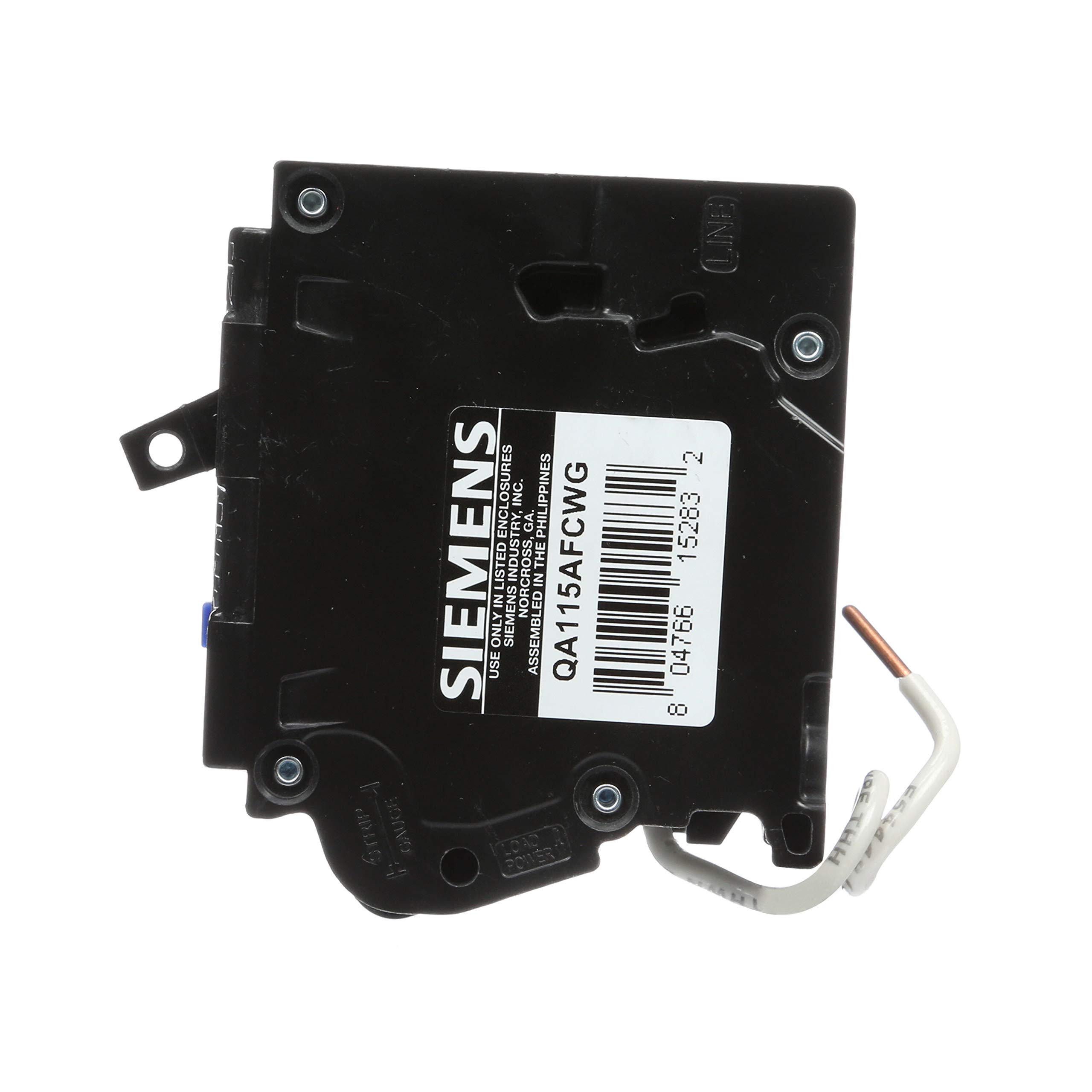 SIEMENS US2:QA120AFCCSA Arc Fault Circuit Breaker QAF2, Combination 20 A, 1 P, Plug-in