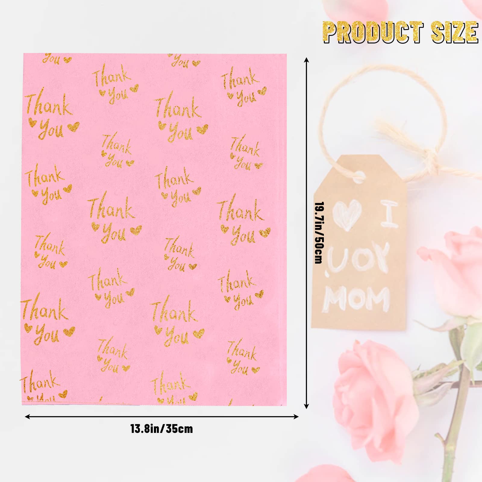 50 Blatt Seidenpapier Verpackungsmaterial Florales  Produktbild-Vorschau 9