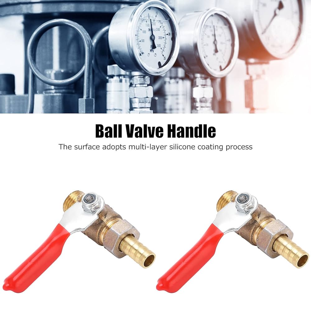 2 Vannes à Boisseau Sphérique 1/4" - Laiton - Pour Compresseur D'Air Avec Buse 8mm - Arrêt Rapide Pousser Pour Connecter