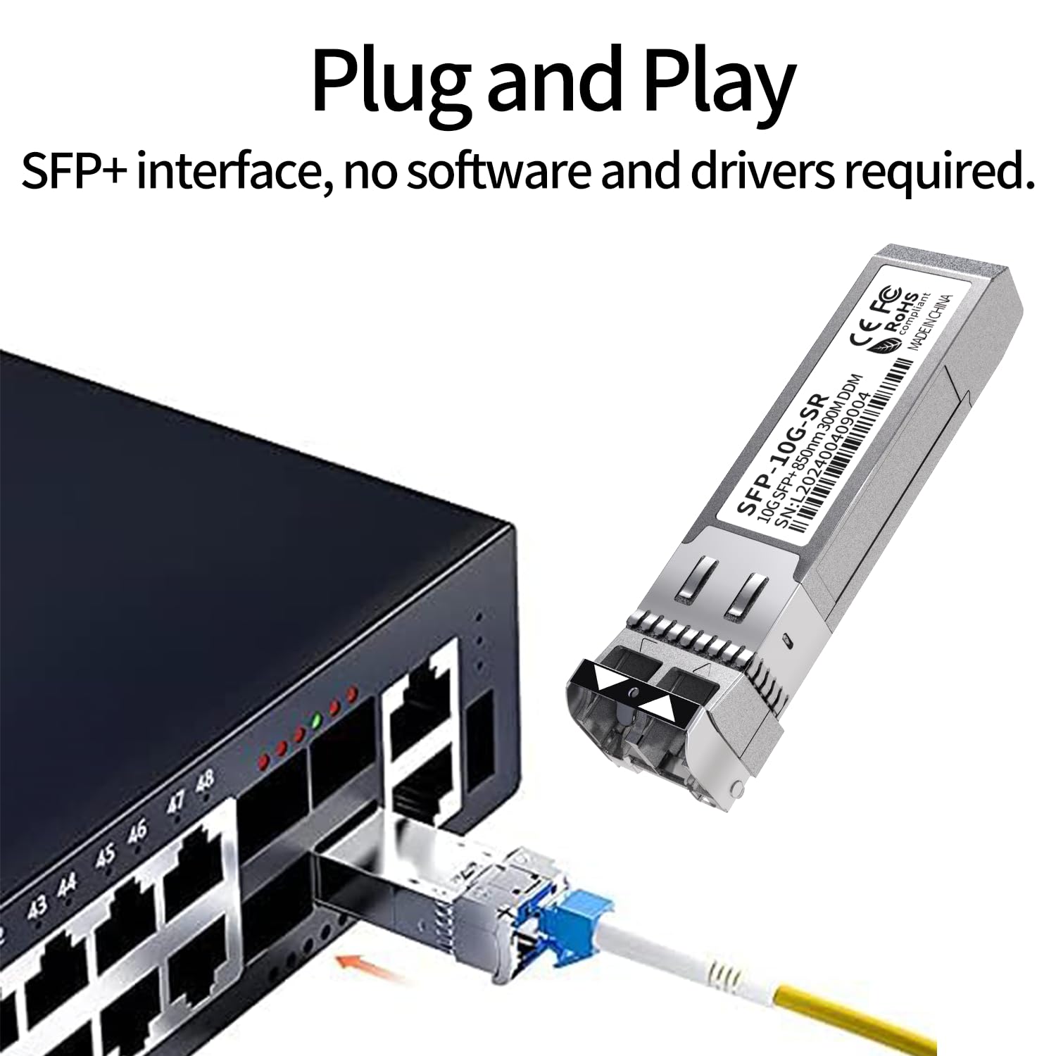 Amazon.co.jp: 10G SFP+ LCモジュール、10GBase-SR マルチモード