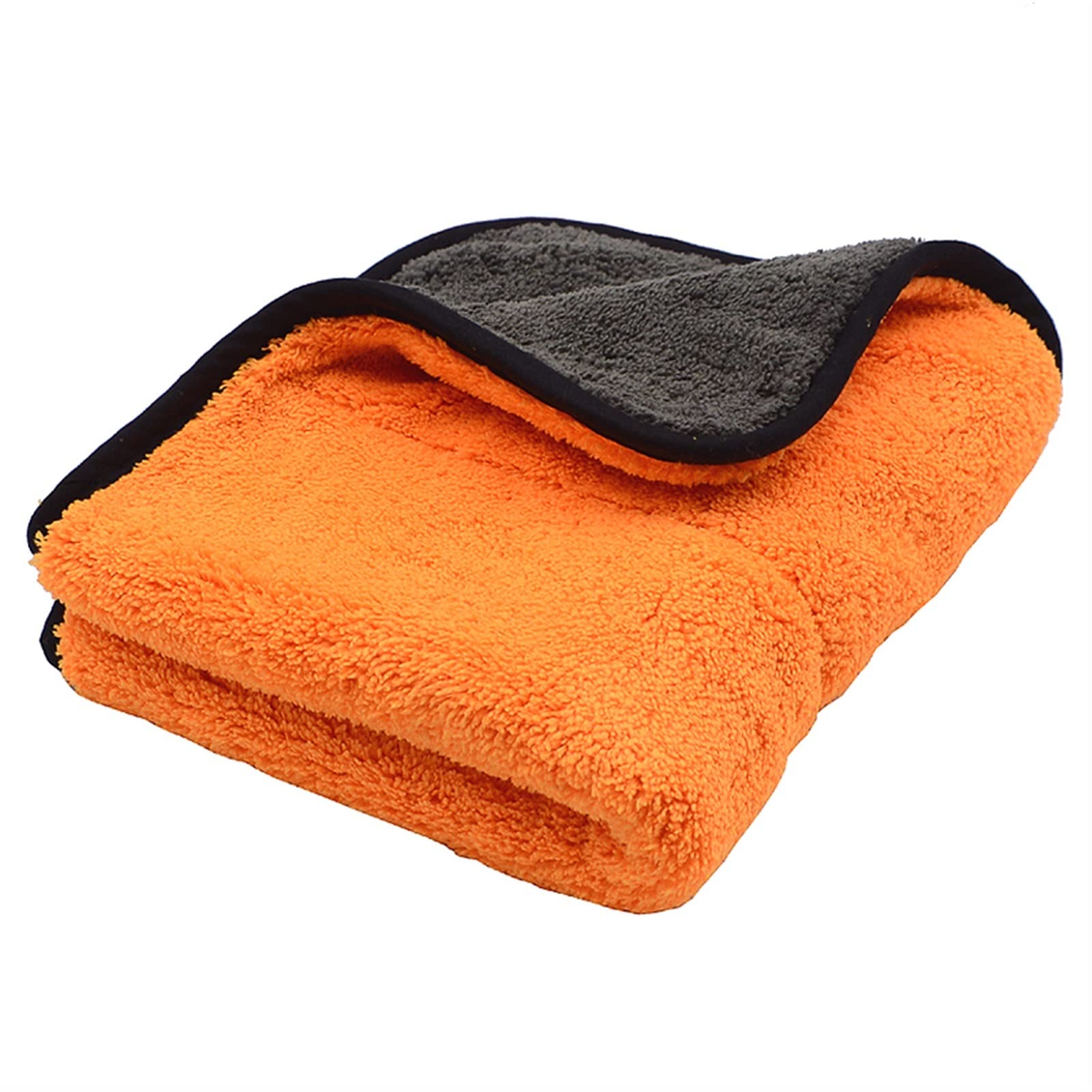 ACiyD 800GSM 45cmx38cm Superdicke Plüsch-Mikrofaser-Auto-Reinigungstücher Autopflege-Mikrofaser-Wachs-Poliertücher, weiche Qualität (Color : Orange) (Gelb, Orange, Grün, Grau)