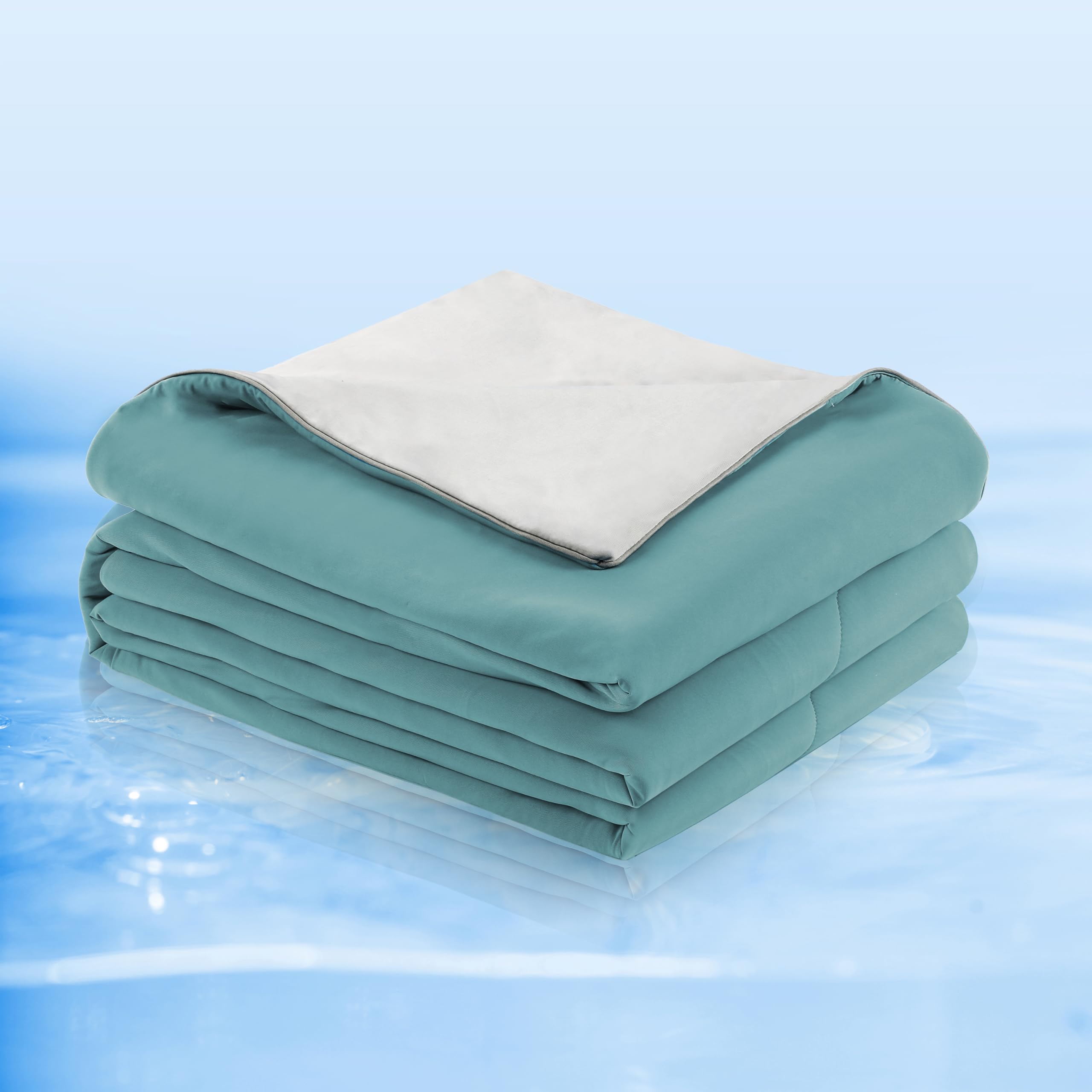 Cooling Comforter Blanket for Hot Sleepers - Soft, Comfortable & All-Night Cooling Lightwe...
