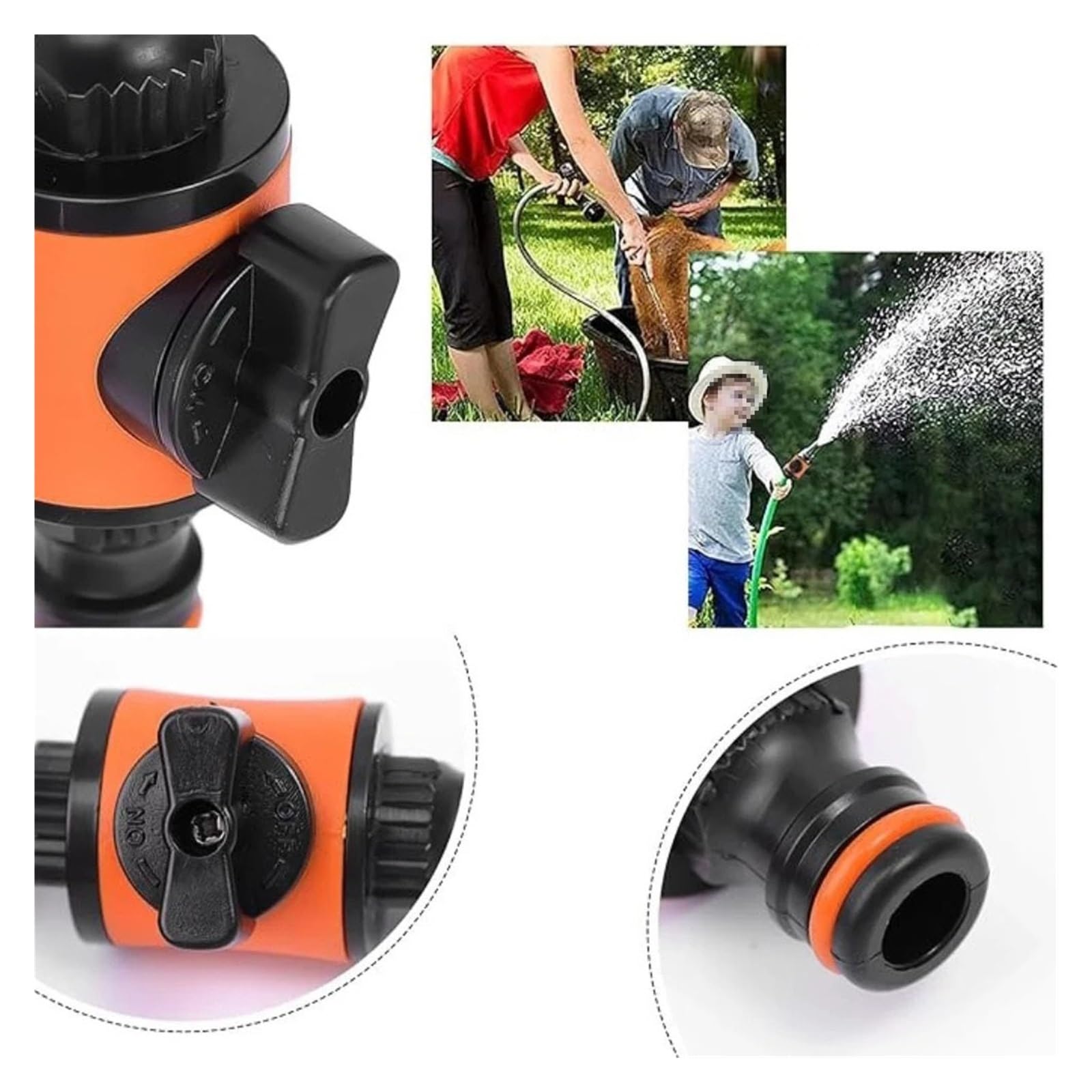 1-30 pz Tubo da Giardino Rubinetto Valvola di Intercettazione Raccordo Connettore Tubo Accoppiatore di Arresto for Rubinetti Pistole A Spruzzo Sistema di Irrigazione(24Pcs)