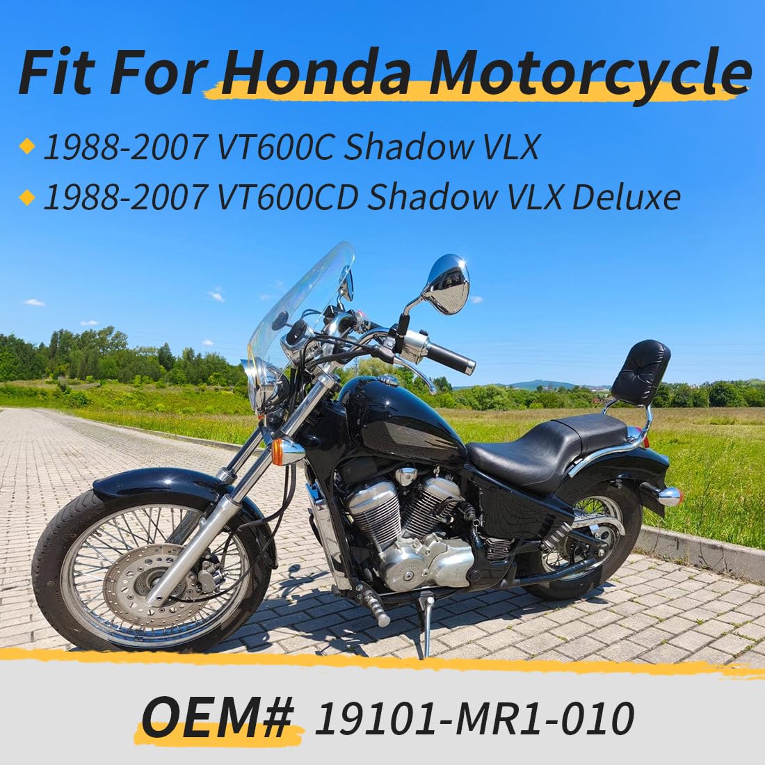 Vaschetta espansione liquido refrigerante, serbatoio riserva radiatore compatibile con Honda VT600C VT600CD Shadow VLX 1988-2007 19101-MR1-010