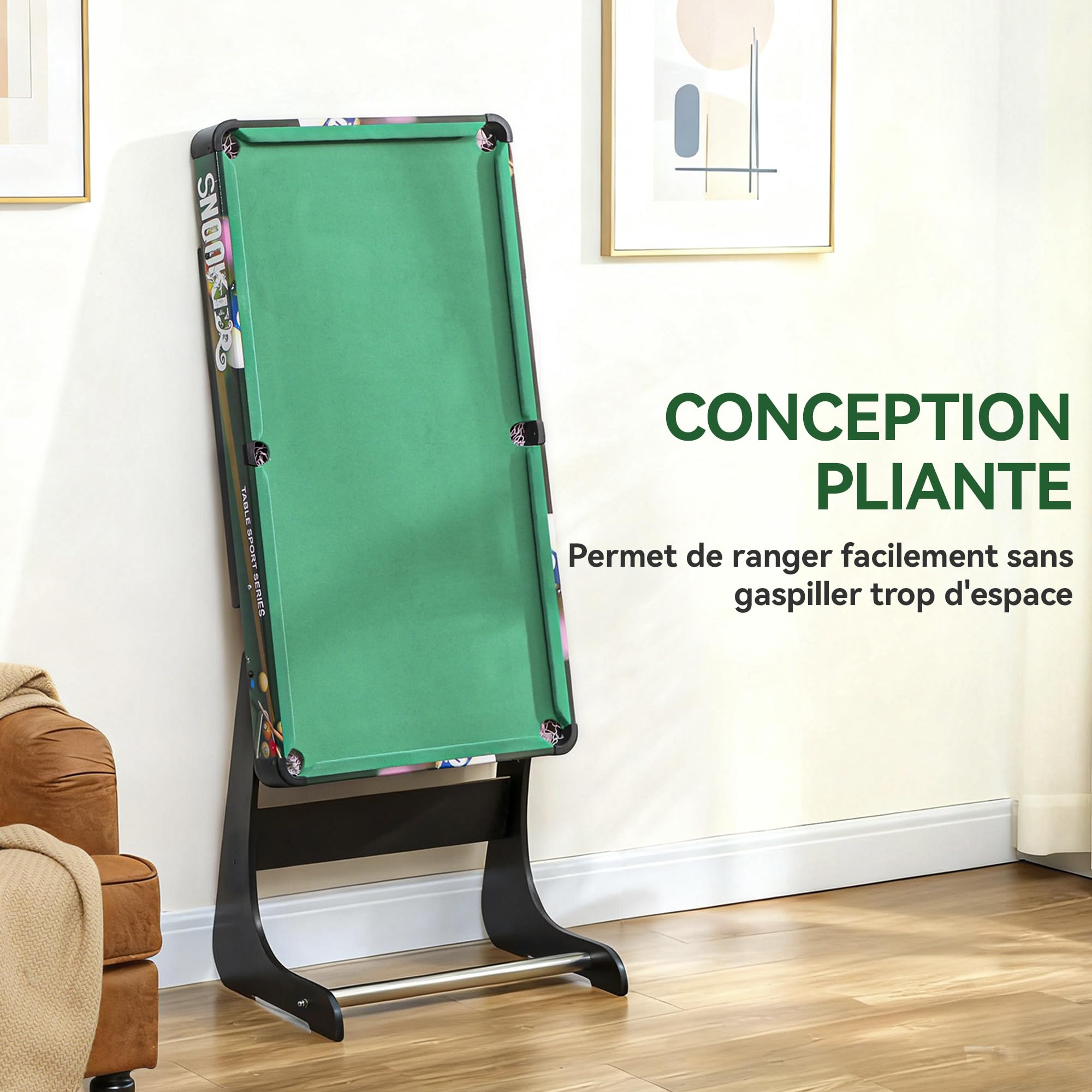 HOMCOM Table Multi-Jeux 6-en-1 Adultes Enfants 118x104x71 cm Multicolore | Table de Jeu Baby-Foot, Billard, Ping-Pong, Hockey, Jeu d'Anneaux, Hockey sur Glace