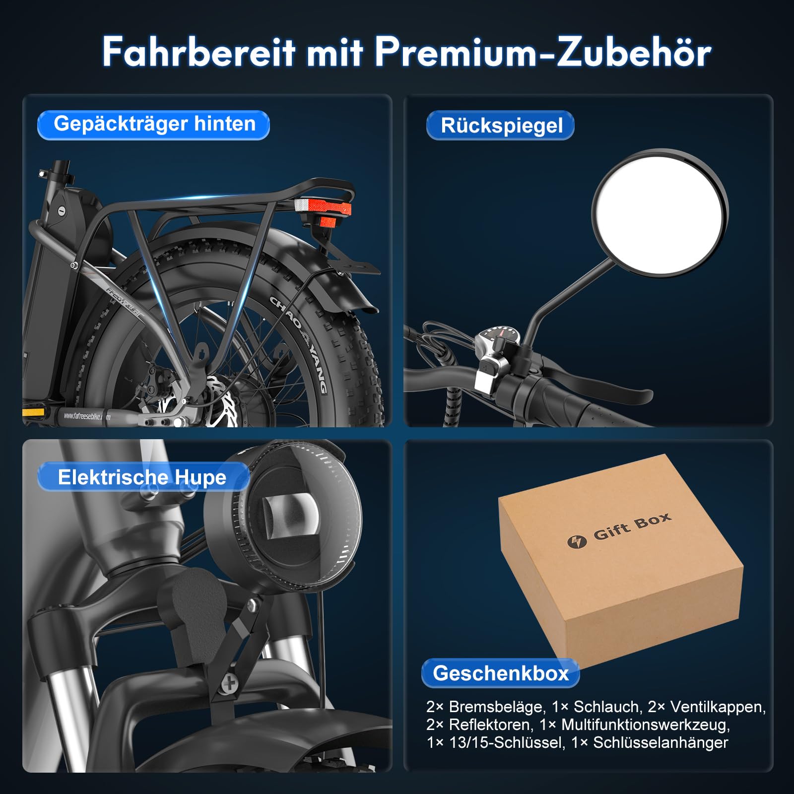 Fafrees FF20 Polar E-Bike Klapprad Elektrofahrrad 20 * 4.0 Zoll, Fatbike Doppelbatterie 24Ah/26.8Ah, E Bike Herren Damen Reichweite bis 150/170km