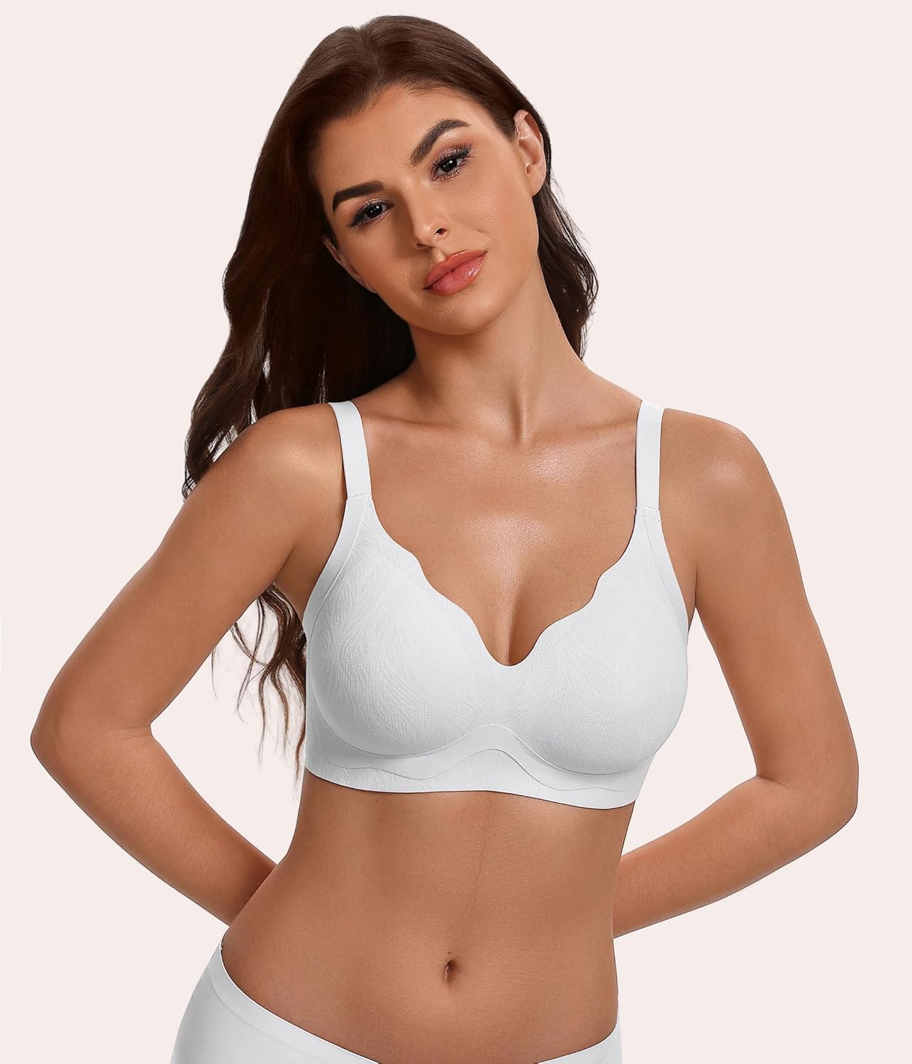 Avidlove Wireless Bras for Women Comfort Seamless Jelly Supportive Bra Full Coverage Tshirt Push Up Bralette Everyday Bras - Image 4