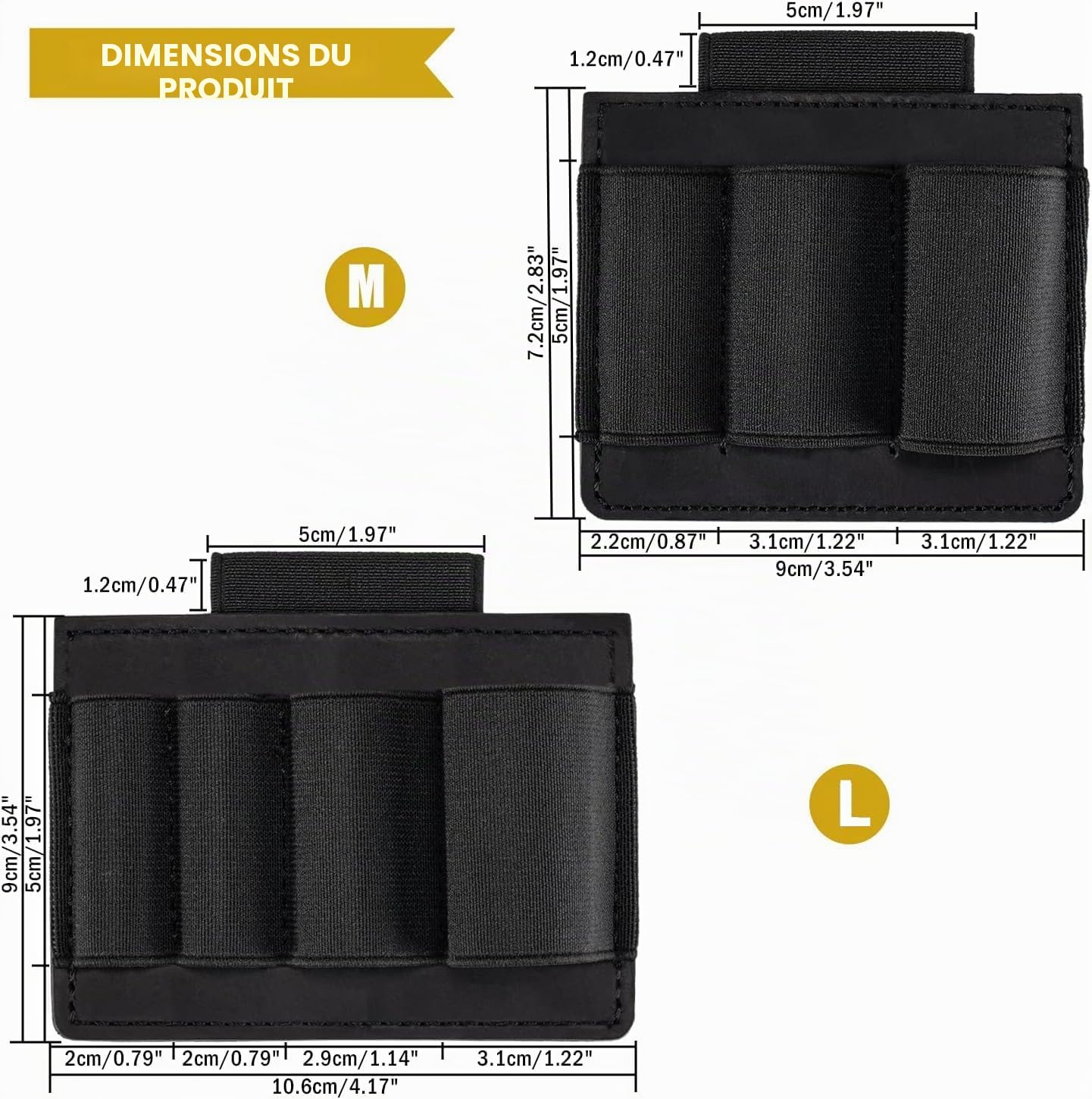 VIPERADE PL7 Organiseur élastique EDC Petit Insert de Rangement Scratch avec 4 Poches élastiques, Pochette élastique EDC, étui de Rangement Multi-Outils, Panneau de Rangement Scratch