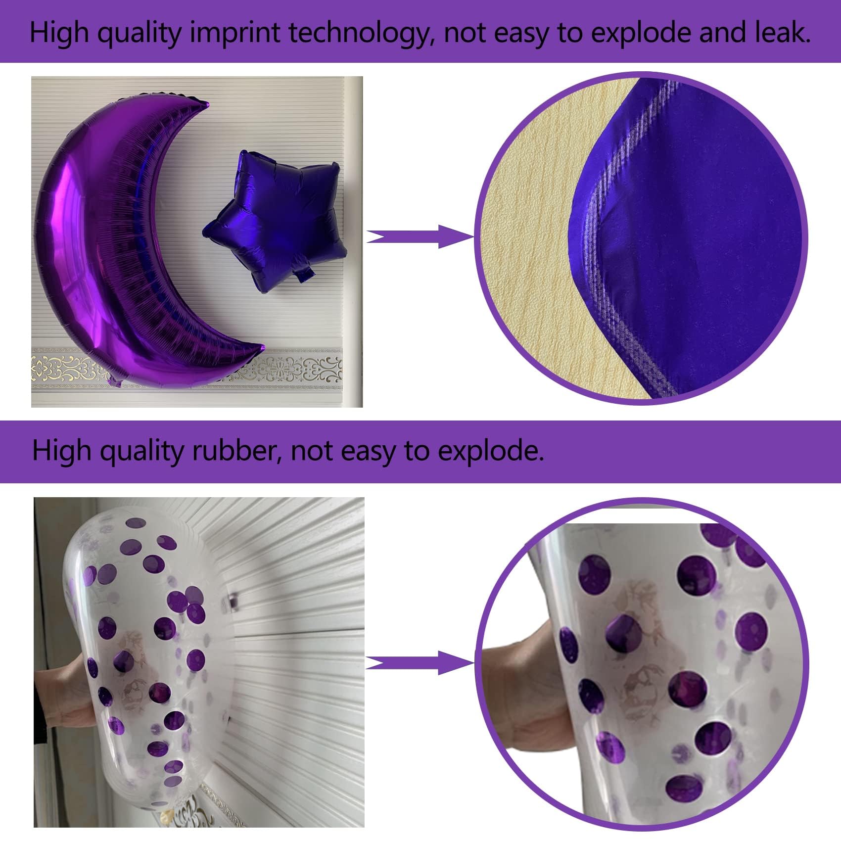 Happy 32nd Birthday Banner - Purple Balloon Theme Door Hanging Sign, 70" Tall, For 32 Year Old Party Decorations - View #7