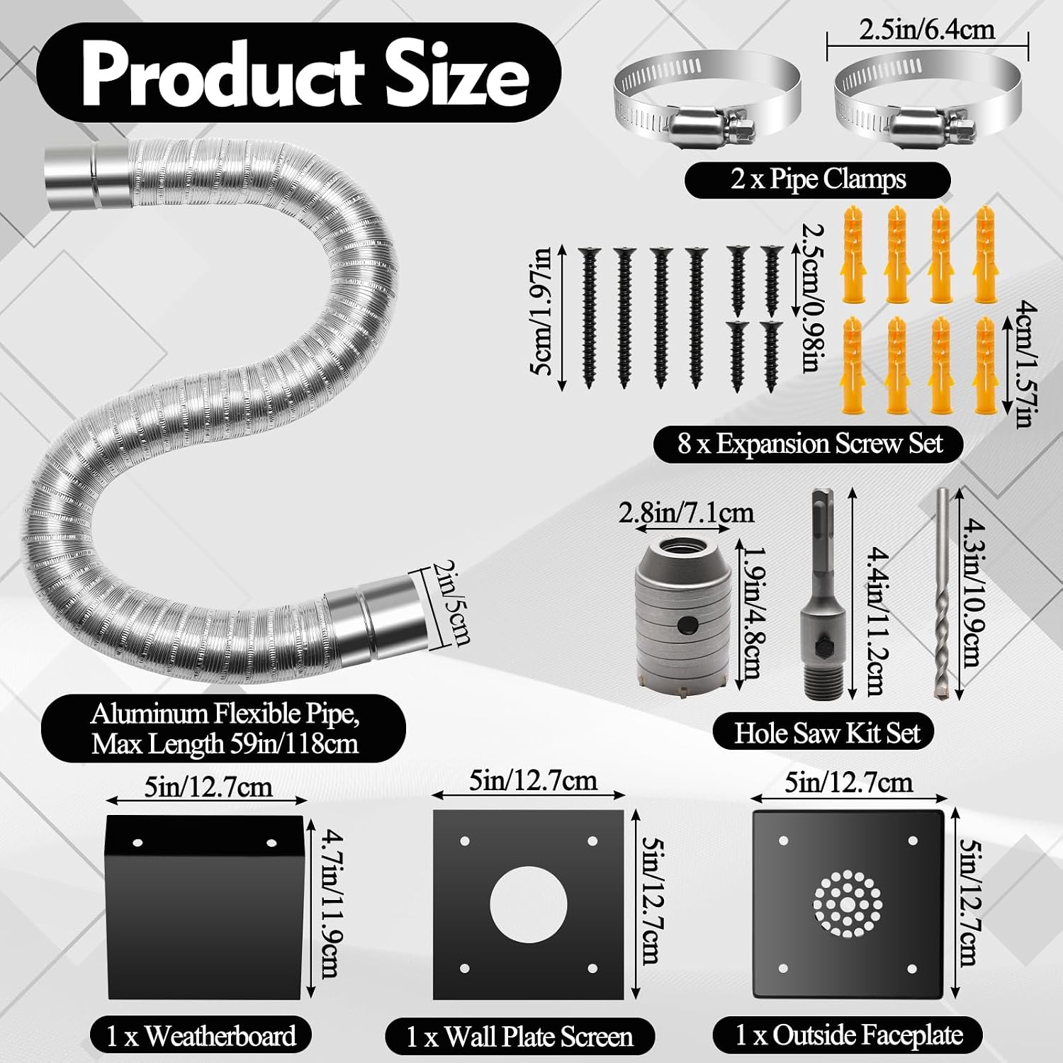 Pellet Stove Fresh Air Intake Kit, Outside Stove Pipe Kit