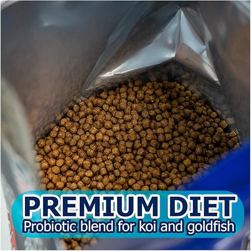 Miniatura 3 de Mezcla probiótica de alimentos para peces de estanque, pellets flotantes de 3.5 libras para koi y peces de colores, alimentos de primera calidad en