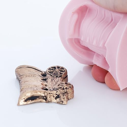 Miniatura 6 de Molde de silicona para vagones cubiertos, fácil de usar con chocolate, fondant, caramelo, resina, arcilla polimérica, arcilla metálica. joyería,