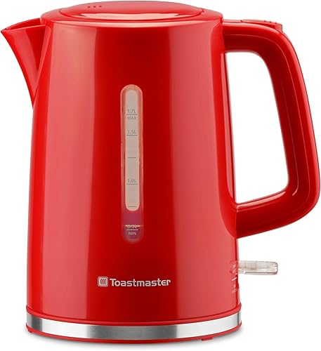 Toastmaster Hervidor eléctrico de 1.7 litros, rojo