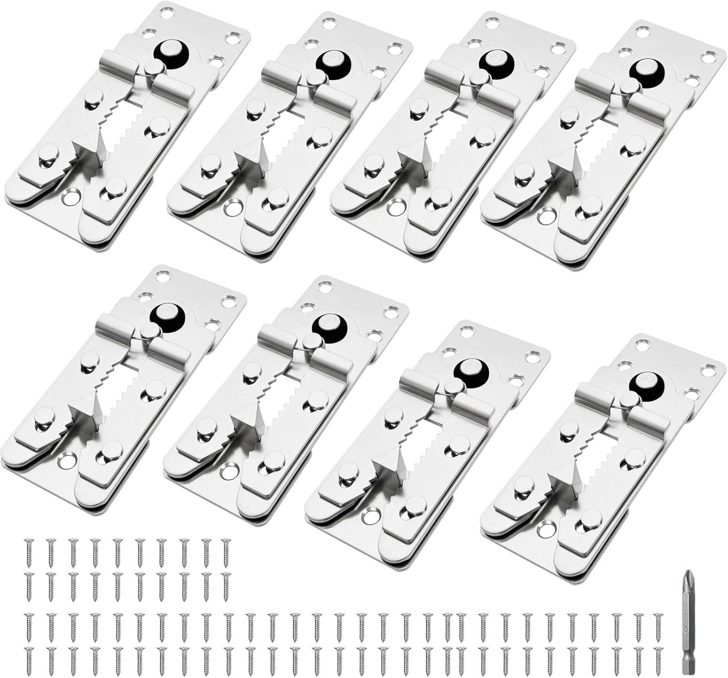8 Pack Sectional Couch Connector Screws, Heavy Duty Sofa Connectors for Sectionals, Couch Clamps to Make Sectional Stay, Multi-Card Design Furniture Connectors(135 * 55MM)