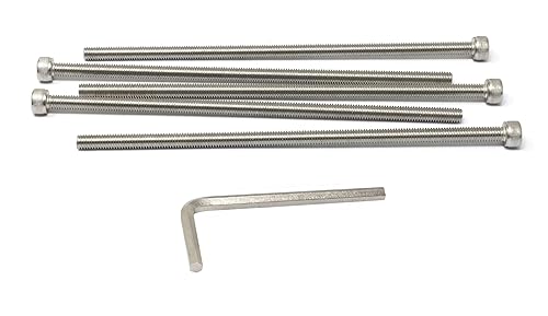 Miniatura 235 de iexcell 25 piezas M4 x 60/65/70/75/3.150 in paso de rosca 0.028 in acero inoxidable 304 cabeza hexagonal Tornillos Tornillos surtido Kit