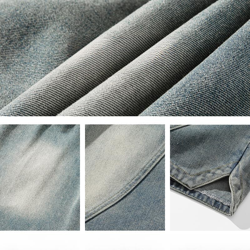 Men's Y2K Baggy Denim Shorts Loose Fit Vintage Harajuku Casual Jorts 2026 Summer Elastic Waist Alt Emo Streetwear - Image 7