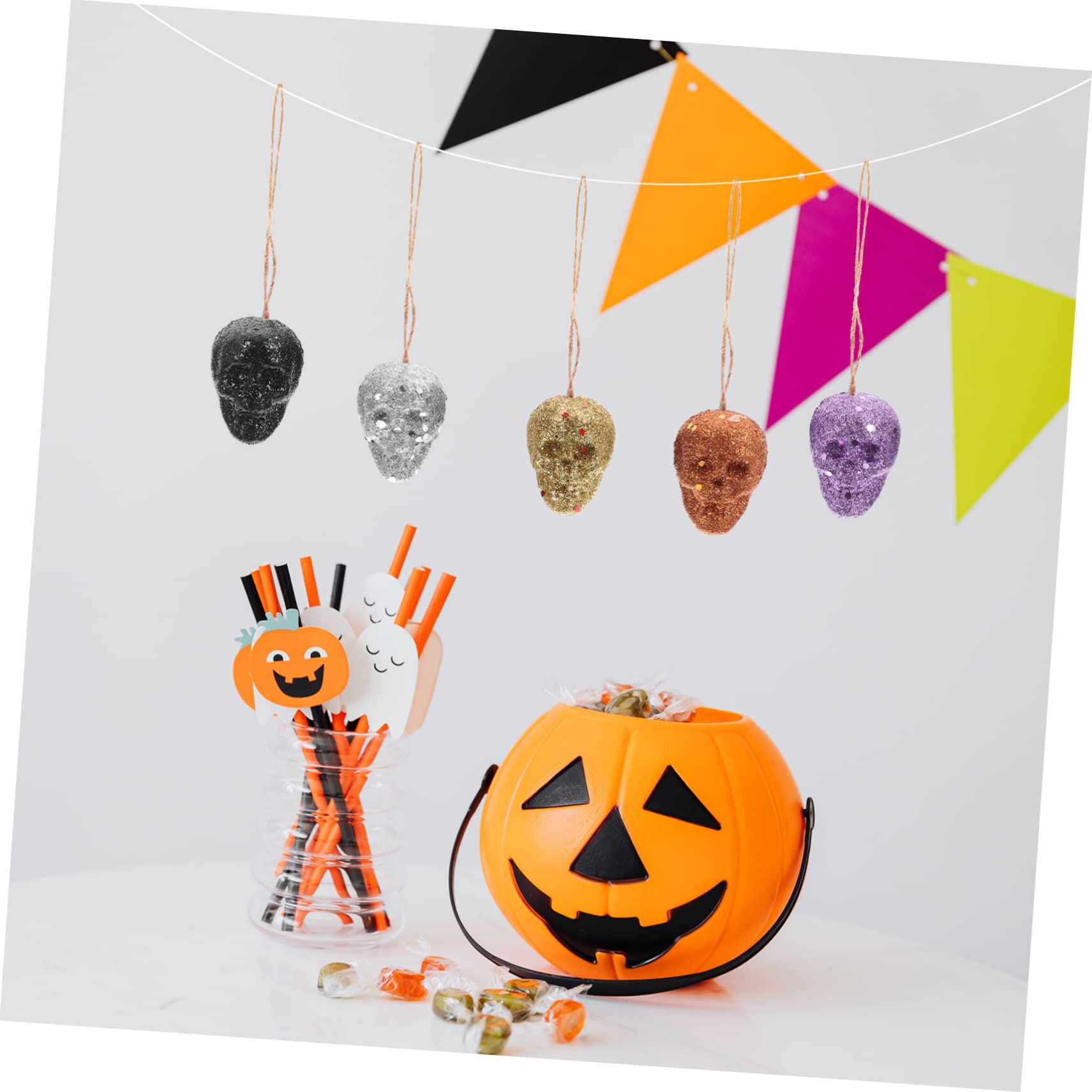 TOPBATHY 100 Pz teschio di schiuma halloween party decorazione halloween arredamento scheletro arredamento di adornare forniture di di schiume di