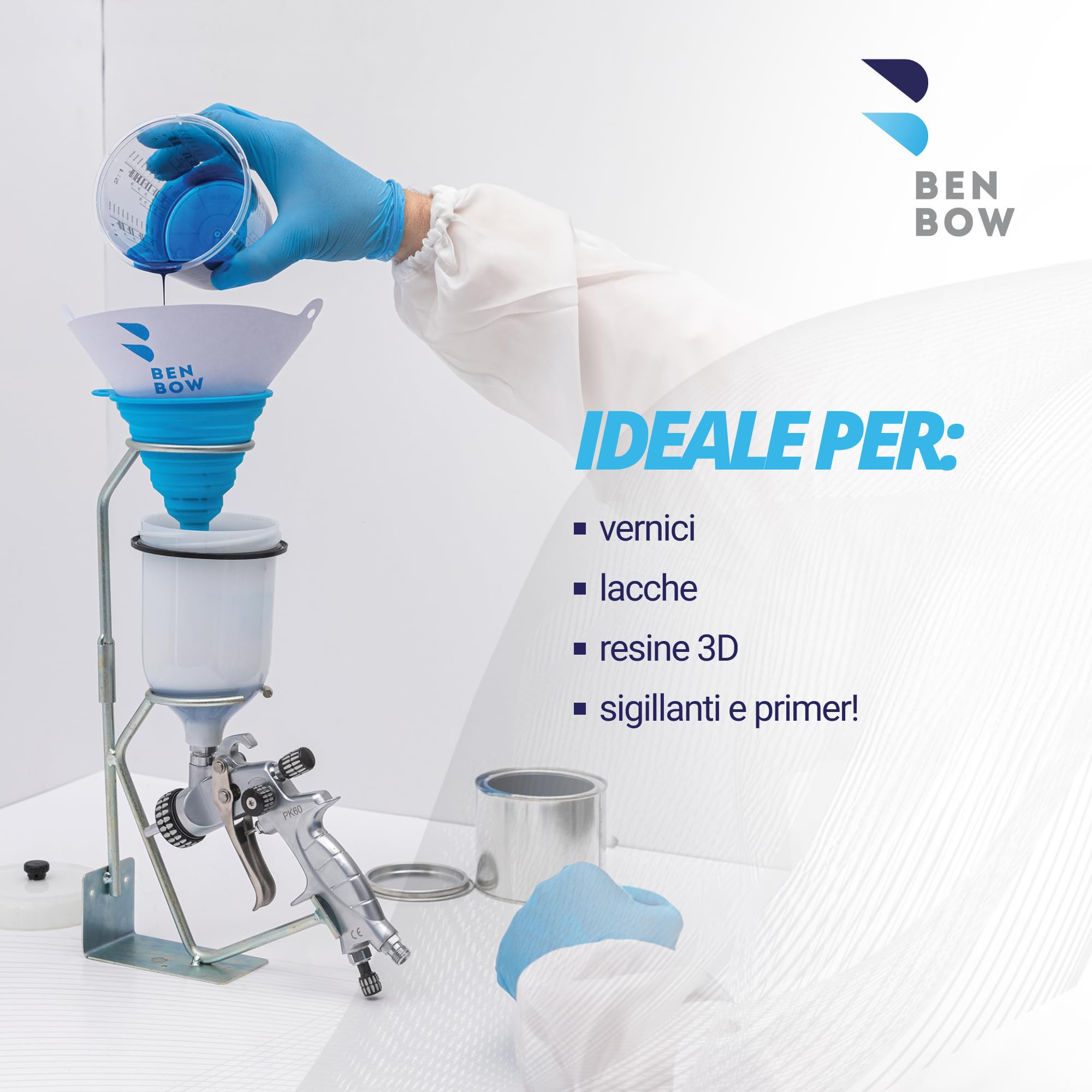 Filtri Per Vernice 125 Micron - 50 Pezzi In Carta E Nylon, Per Verniciature Precisi Senza Impurità - Foto 13