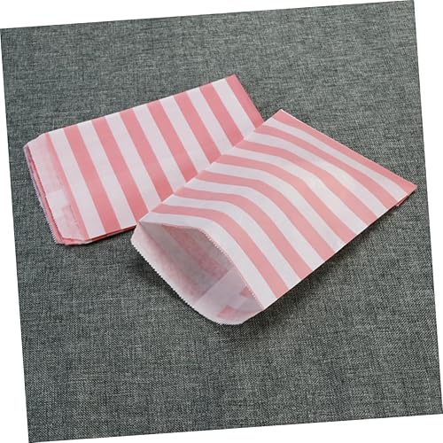 Miniatura 5 de 50 bolsas de papel bolsas de regalo, bolsas de papel para alimentos, bolsas de comida a rayas, bolsa de fiesta despojada, bolsas de papel kraft para