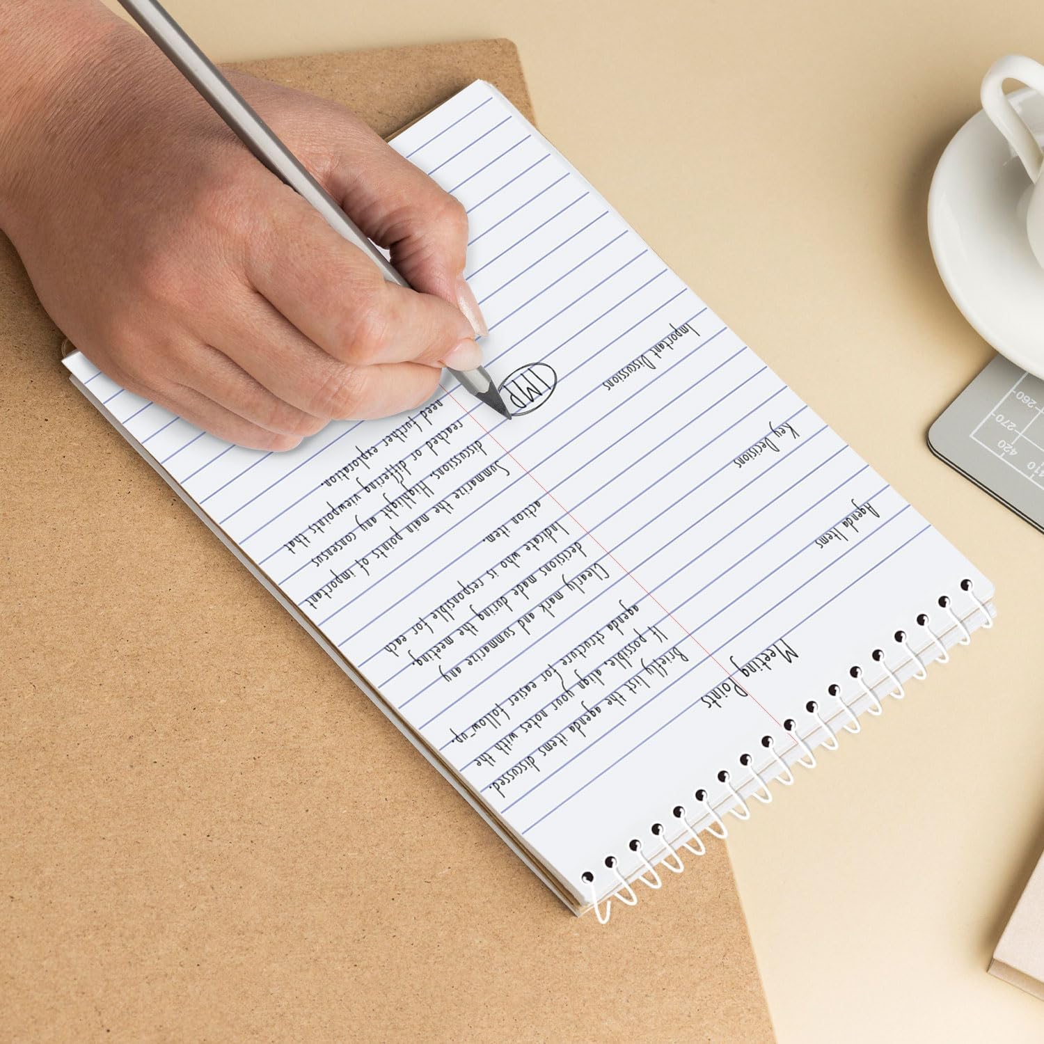 Rosmonde 48 Pack Bulk Spiral Steno Book, 6" x 9" Gregg Ruled Steno Notebook, Assorted Covers, 80 Sheets (160 Pages) Bulk Steno Notebooks for Writing Notes in Office, School, College, Spiral Note Pads - Image 7