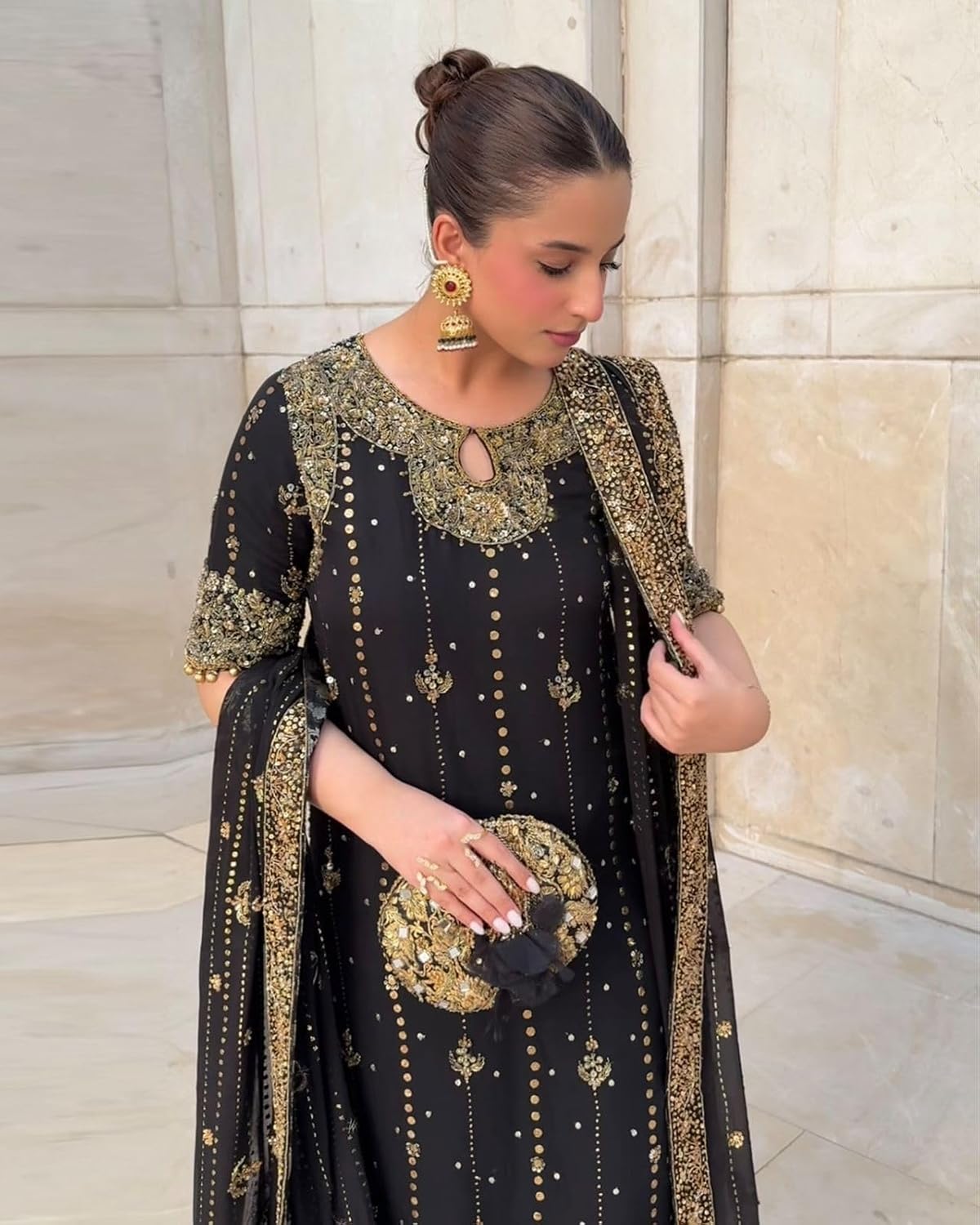 Ready to wear salwar kameez for women, Indian wedding, Embroidered, Ethnic Pakistani, Eid suit R-5923