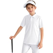 MIVEI Boys Performance Polo Shirt - Kids Short Sleeve Golf Collar School Uniform Shirts Dry Fit Quick Dry Dress Youth Sizes
