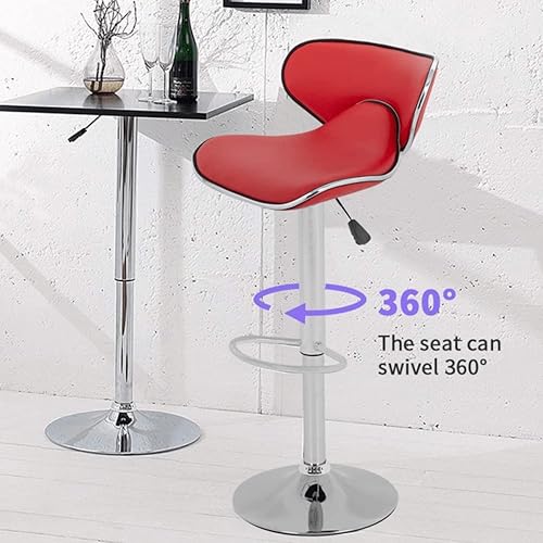 Miniatura 10 de PIKAQTOP Juego de 2 taburetes de bar de altura de bar, contemporáneos, acogedores, con respaldo medio, ajustable, altura de mostrador con respaldo,