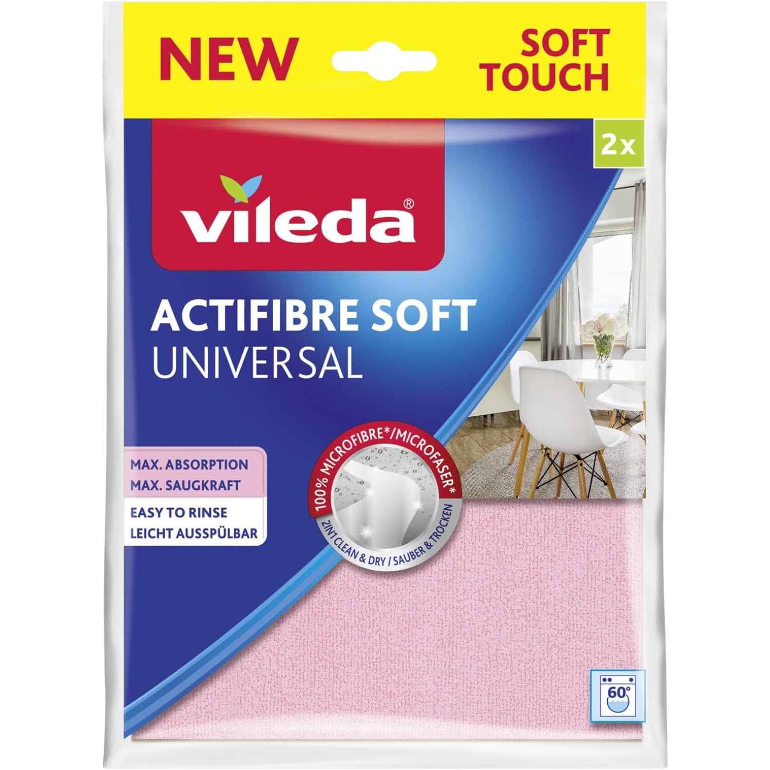 SPESA & RISPARMIO Panno in Microfibra Universale Extra Assorbente – Effetto Senza Aloni – Lavabile e Riutilizzabile – Confezione da 2 Pezzi – Variazioni 4/8/12 Pezzi (12)