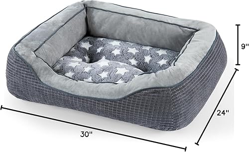 Vista 22 de SIWA MARY Camas para perros y gatos pequeños, medianos y grandes. Cama lavable para mascotas, sofá cama ortopédica para perros, diseño elegante