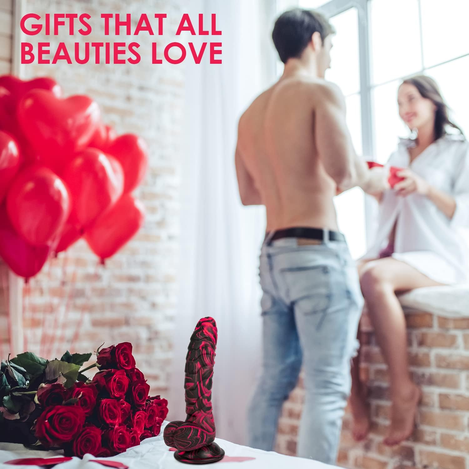 Thick Realistic Dildo Adult Sex Toys, 10.43 Inch Soft Safety Silicone G-spot Anal Stimulator with Strong Suction Cup, Fantasy Dildos Huge Lifelike Penis Toy for Women Men Couples