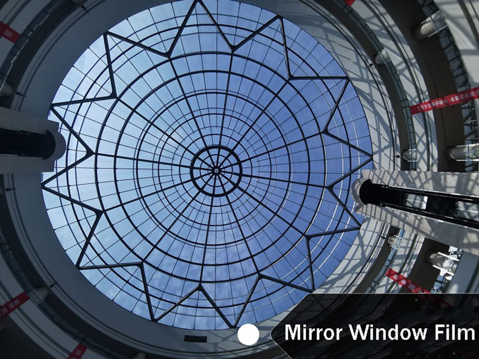 Privacidad Durante El Día Película De Ventana De Espejo Contra Los Rayos Ultravioleta Control De Calor Bloqueador Solar Etiqueta De La Ventana Reflexivo Película De Vidrio,1,90x300cm(35x118inch)