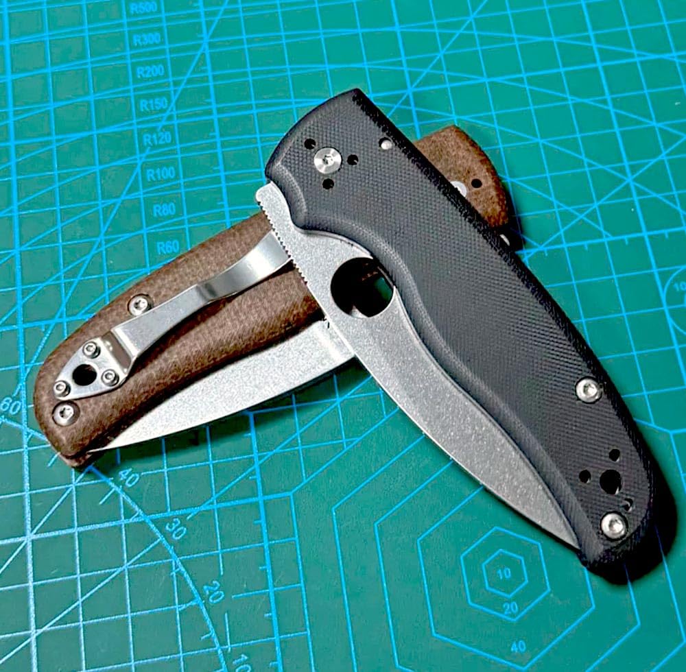 Klappmesser 8" Taschenmesser Wellenschliff Aus S30v & Schwarz, Stahl Outdoor Messer Survival Jagdmesser, Camper Scharfes Einhandmesser, gegen praktische messer edc mit taschenclip, multi Tanto Messer