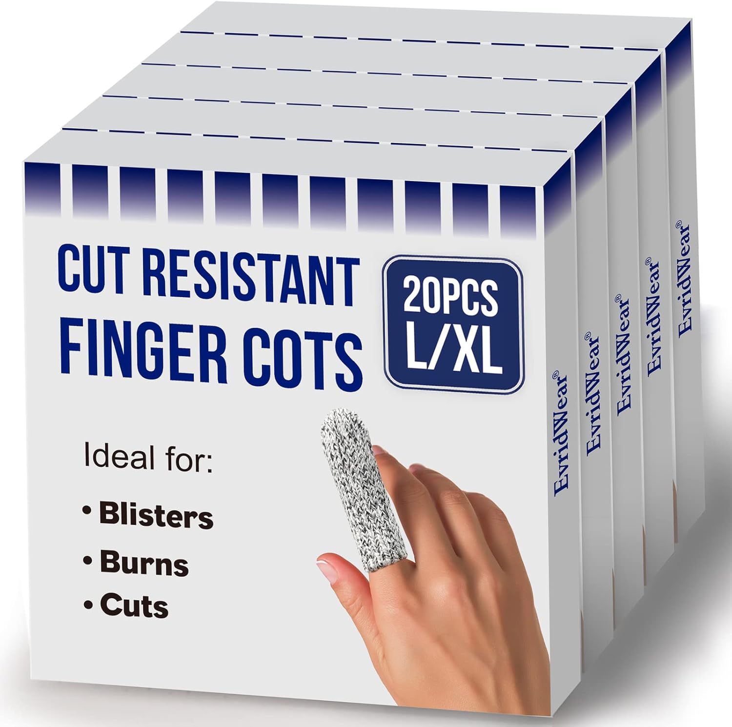 Evridwear 20PCS Finger Cots Cut Resistant Finger Sleeves,Glove Life Extender, Thumb Protectors Finger Covers Fingertip Protector for Cutting, Handicrafts, Craft, Kitchen, Sculpture