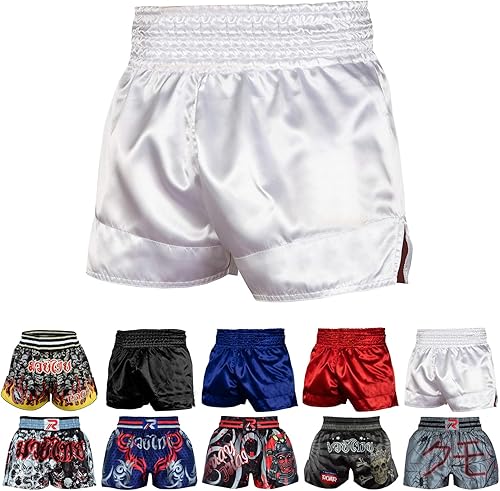 ROAR-INT - Shorts de Muay Thai para MMA, gimnasio, boxeo, lucha, pantalones cortos de kickboxing, equipo de artes marciales