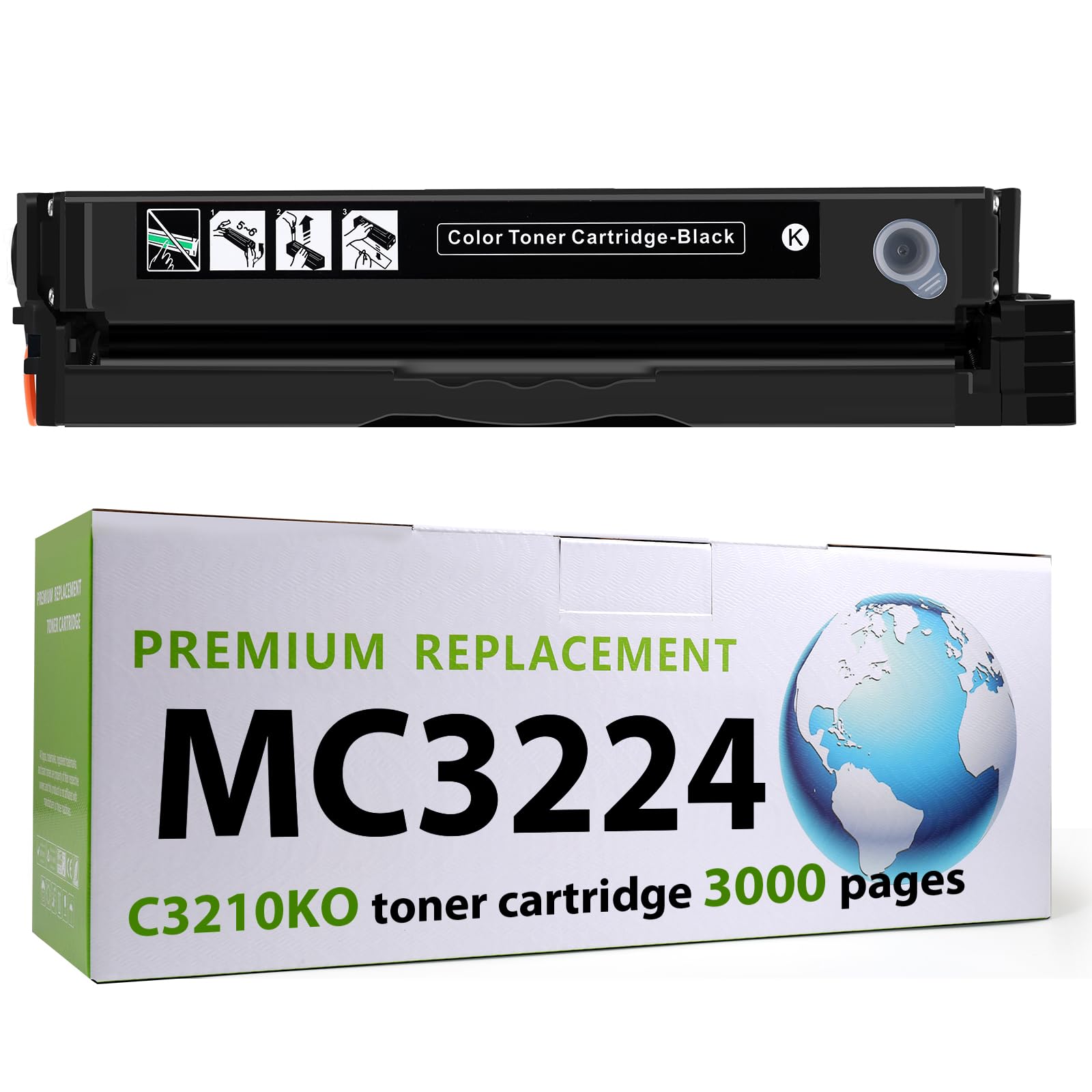 C3210K0 for Lexmark MC3224 MC3326 Toner Cartridges Black,Replacement MC3326i C3224dw MC3426adw MC3326adwe MC3224adwe MC3224dwe MC3200 MC3300 MC3400 Series Color All-in-One Printer Ink Cartridge(Black)