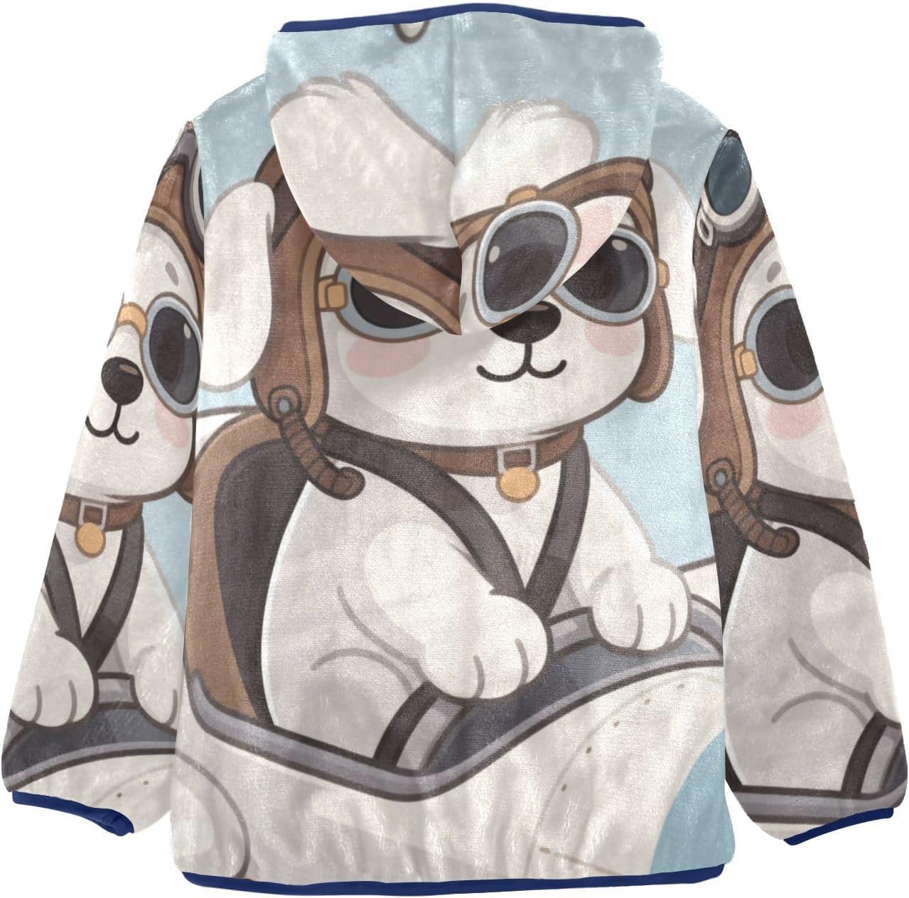 Cartoon Cute Dog Toddler Spring Jackets Outerwear Jackets Navy Blue Trendy Baby Boys Clothes