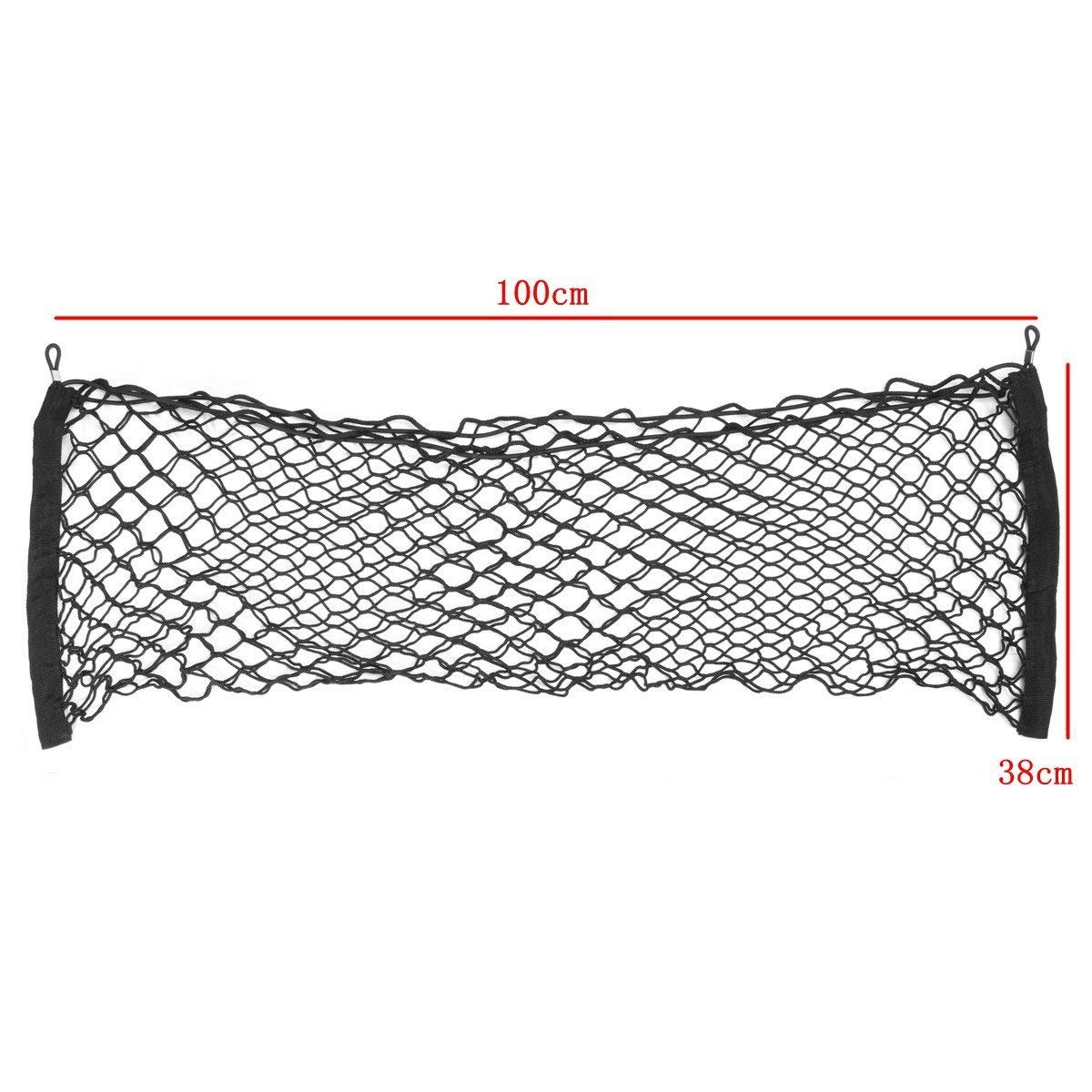 100x38 cm Universale Auto Sedile Posteriore Posteriore Tronco Rete Bagagli Cargo Torage Tronco Torage Organizer Bagagli Altalena Mesh Reti