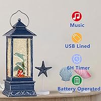 Vista 81 de Linterna musical de globo de nieve de Navidad, linterna giratoria brillante de 12 pulgadas con temporizador de 6 horas, alimentado por USB