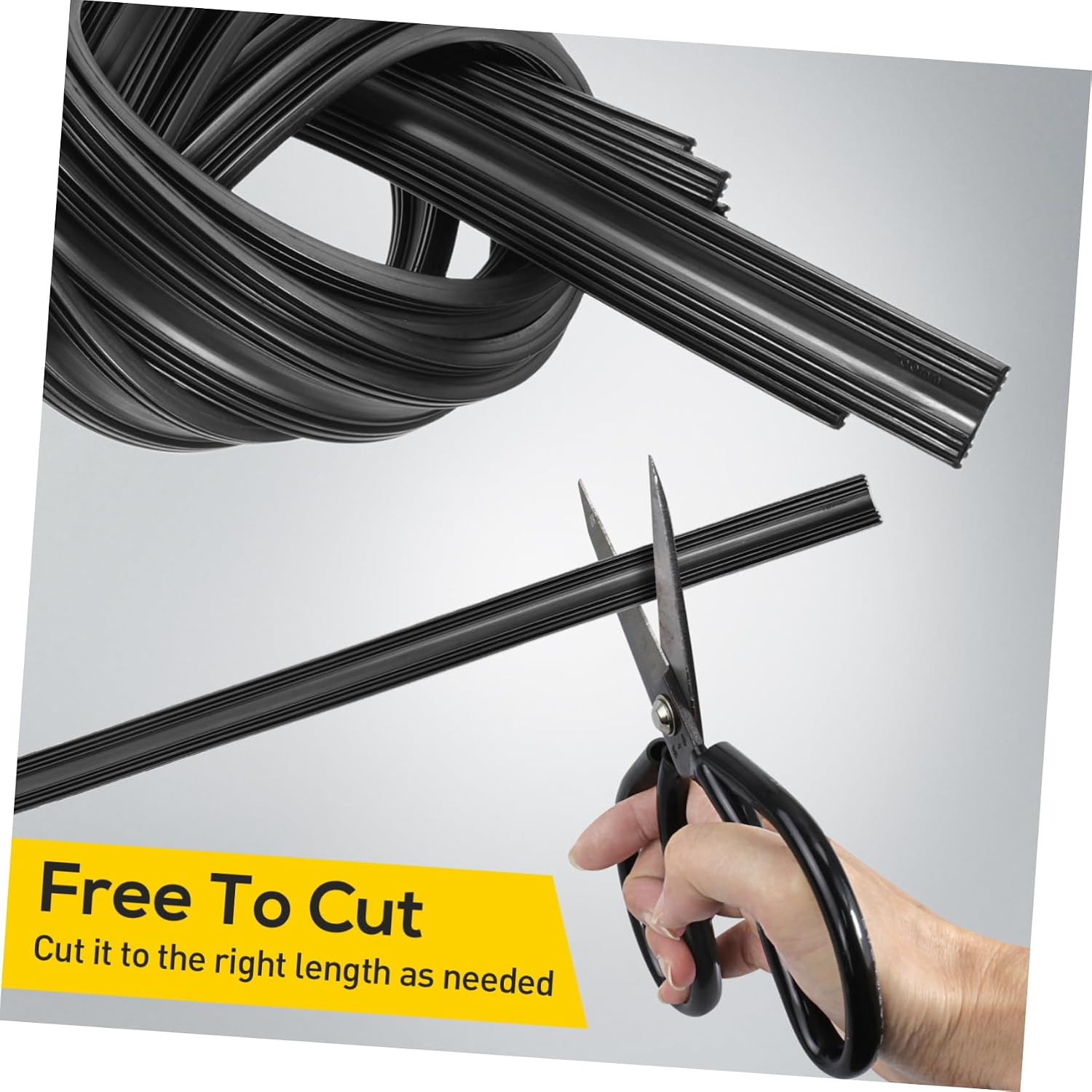 10pcs Car Rubber Strips Wiper Blades Refills Frameless Rubber Strip for Windshield Mute