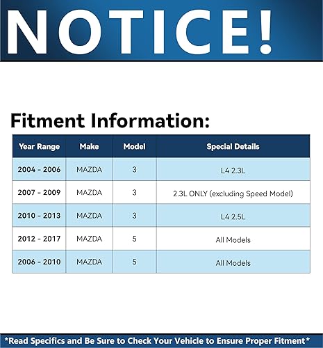 Miniatura 2 de Detroit Axle - Rotores de freno delantero para 04-13 Mazda 3 Rotores de frenos de disco 06-15 Mazda 5 Reemplazo: Rotor regular delantero de 11.81