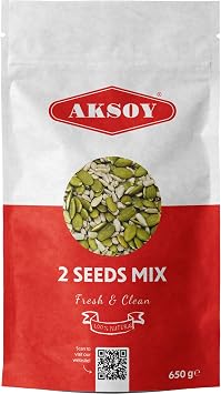 Aksoy Seed Mix 650g | Blend of Pumpkin & Sunflower Seeds | Raw, GMO-Free & Vegan | High in Fibre & Protein   Perfect for Baking, Breakfast, Salads & Granola
